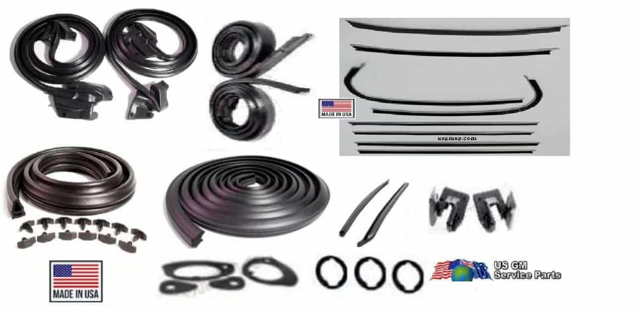 Weather Seal Kit: 68 A body GTO/ Chevelle COUPE - Stage 3.